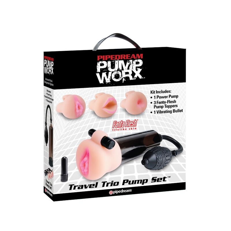 PUMP WORX - POMPE A PENIS TRAVEL TRIO PUMP SET