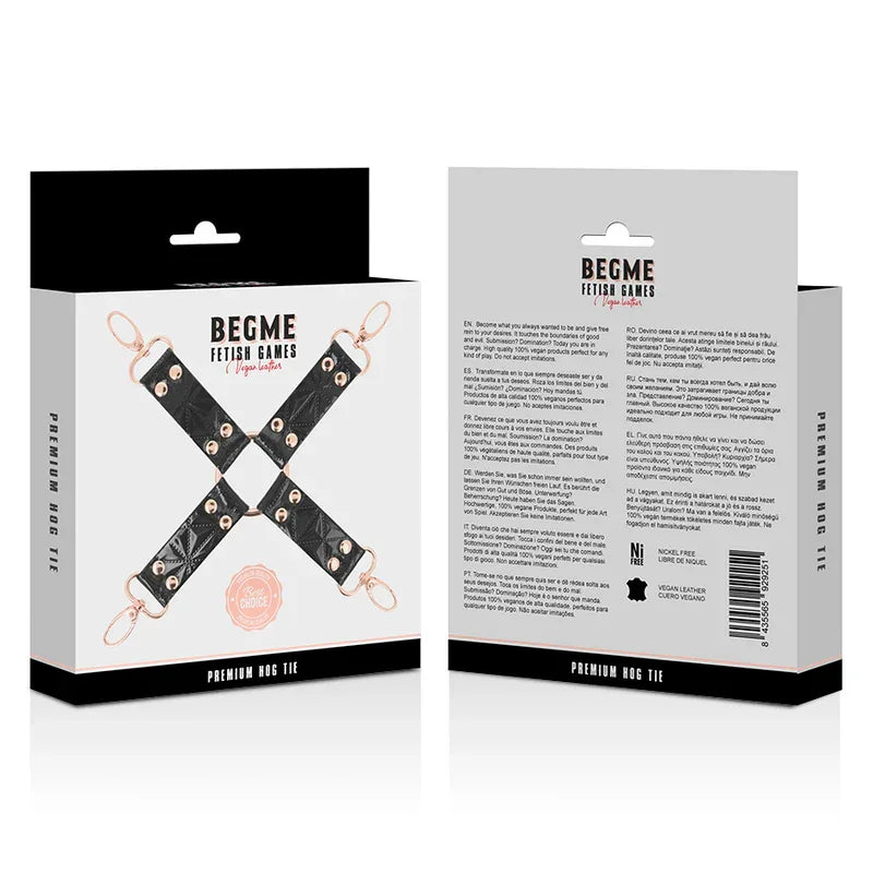 BEGME - BLACK EDITION CRAVATE EN CUIR VEGAN - Incandessens