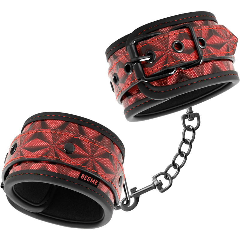 BEGME - MENOTTES CHEVILLES ÉDITION ROUGE AVEC DOUBLURE EN NÉOPRÈNE