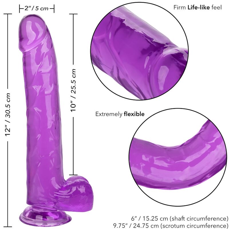 CALEXOTICS - GODE SIZE QUEEN VIOLET 25,5 CM Ø 5 CM