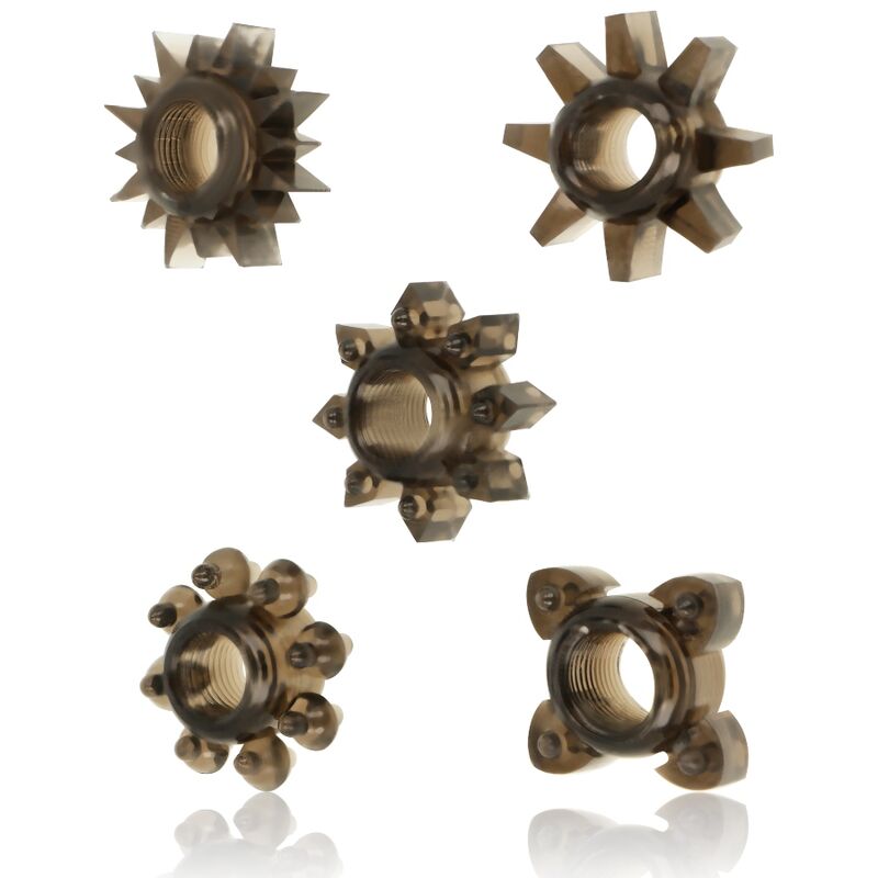 OHMAMA - LOT DE 5 ANNEAUX COCKIRNG EN SILICONE