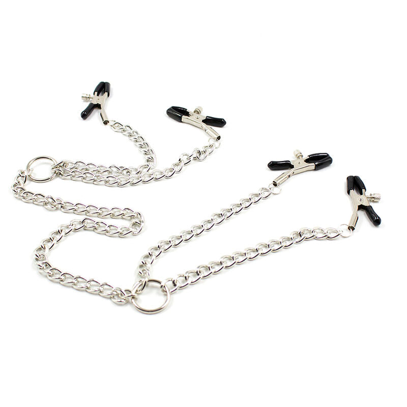 OHMAMA FETISH - SET 4 PINCES A TETONS CHAÎNES