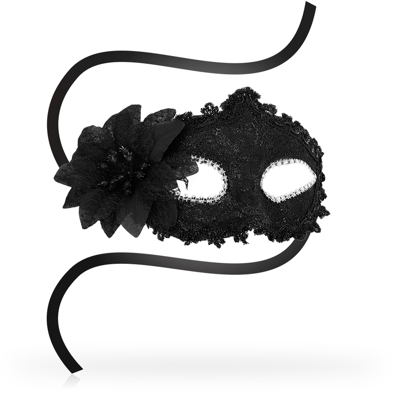 OHMAMA - MASQUE ANTIZAZ FLEUR CÔTÉ STYLE VÉNITIEN - NOIR