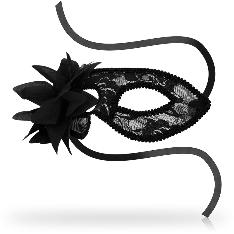 OHMAMA - MASQUE DENTELLES NOIRES ET FLEURS