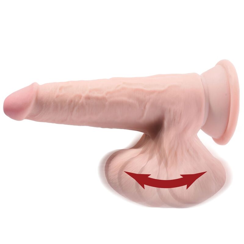 KING COCK - GODE VENTOUSE A TESTICULES MOBILES