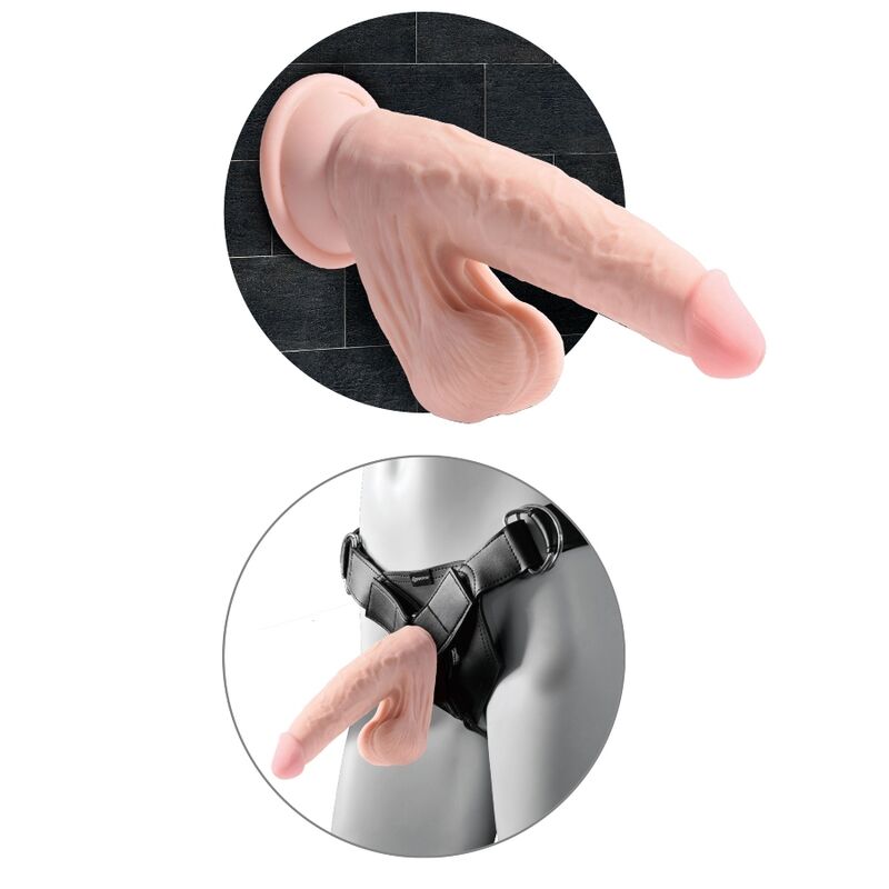 KING COCK - GODE VENTOUSE A TESTICULES MOBILES