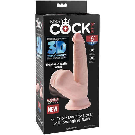 KING COCK - GODE VENTOUSE A TESTICULES MOBILES