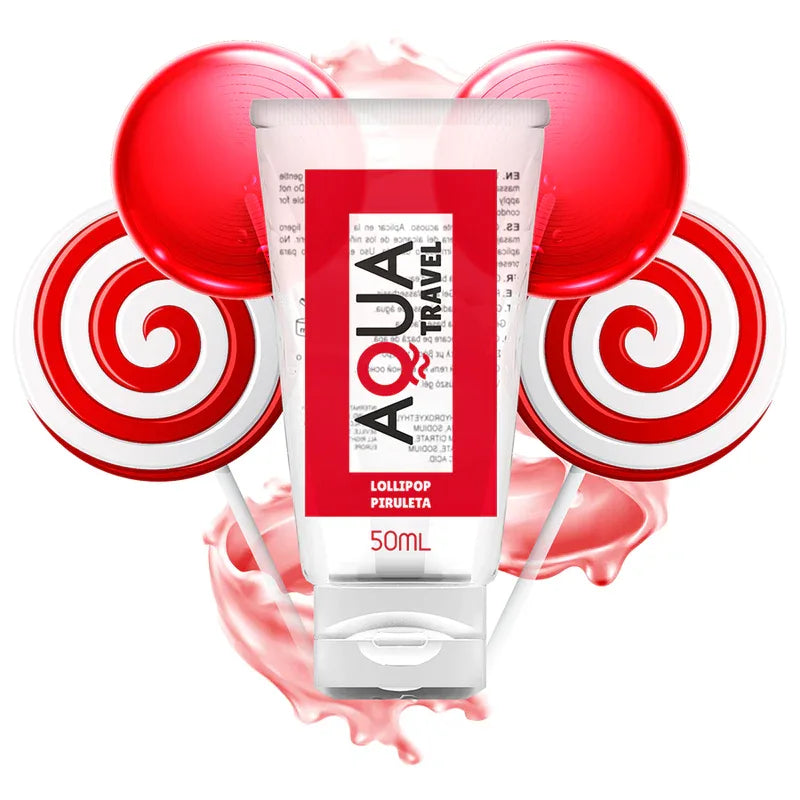 AQUA TRAVEL - LUBRIFIANT À BASE D''EAU SAVEUR LOLLIPOP - 50 ML - Incandessens