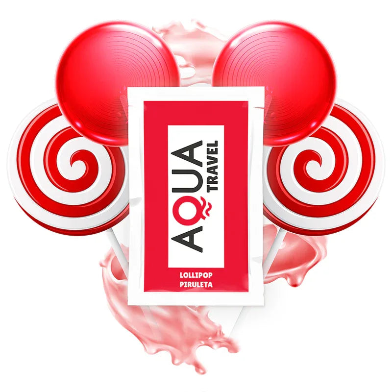 AQUA TRAVEL - LUBRIFIANT À BASE D'EAU SAVEUR SUCRE 6 ML - Incandessens