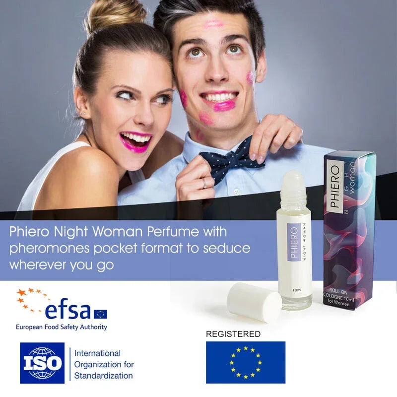 500 COSMETICS - PHIERO NIGHT WOMAN. PARFUM AUX PHÉROMONES EN FORMAT ROLL-ON POUR FEMME - Incandessens