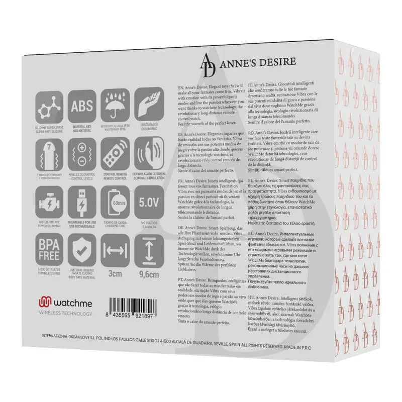 ANNE'S DESIRE - VIBROMASSEUR AD PANTY SECRET LUXE AVEC TECHNOLOGIE WATCHME NOIR/OR - Incandessens