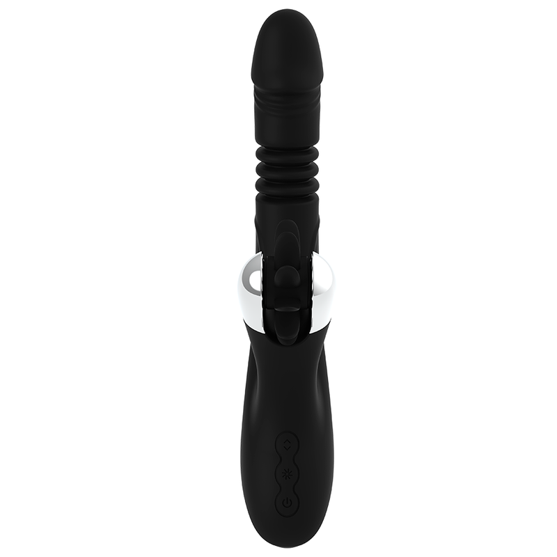 BLACK&SILVER - VIBROMASSEUR REED UP AND DOWN VIBE EN SILICONE