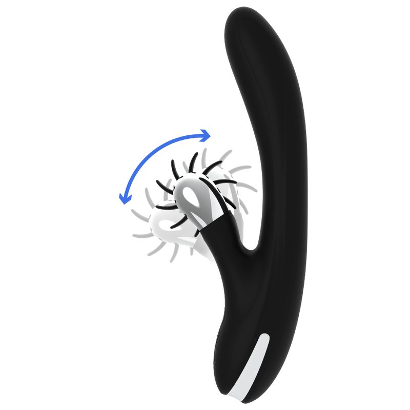 BLACK&SILVER - VIBROMASSEUR JOHNNY VIBRATING VIBE EN SILICONE