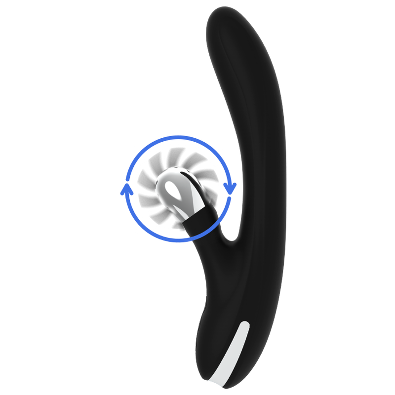BLACK&SILVER - VIBROMASSEUR JOHNNY VIBRATING VIBE EN SILICONE