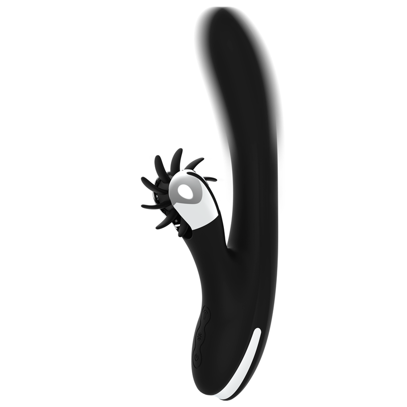 BLACK&SILVER - VIBROMASSEUR JOHNNY VIBRATING VIBE EN SILICONE