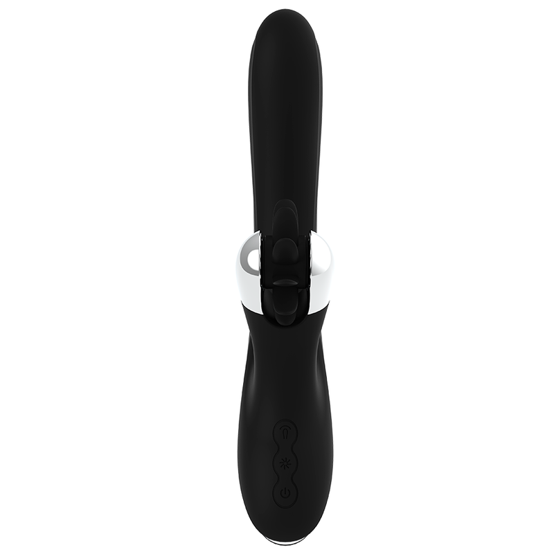 BLACK&SILVER - VIBROMASSEUR JOHNNY VIBRATING VIBE EN SILICONE