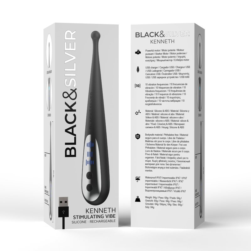 BLACK&SILVER - VIBRATEUR STIMULANT KENNETH