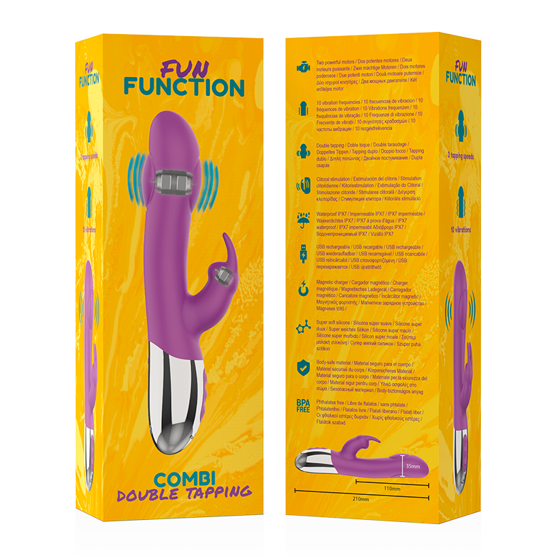 FUN FUNCTION - VIBROMASSEUR COMBI DOUBLE TAPING