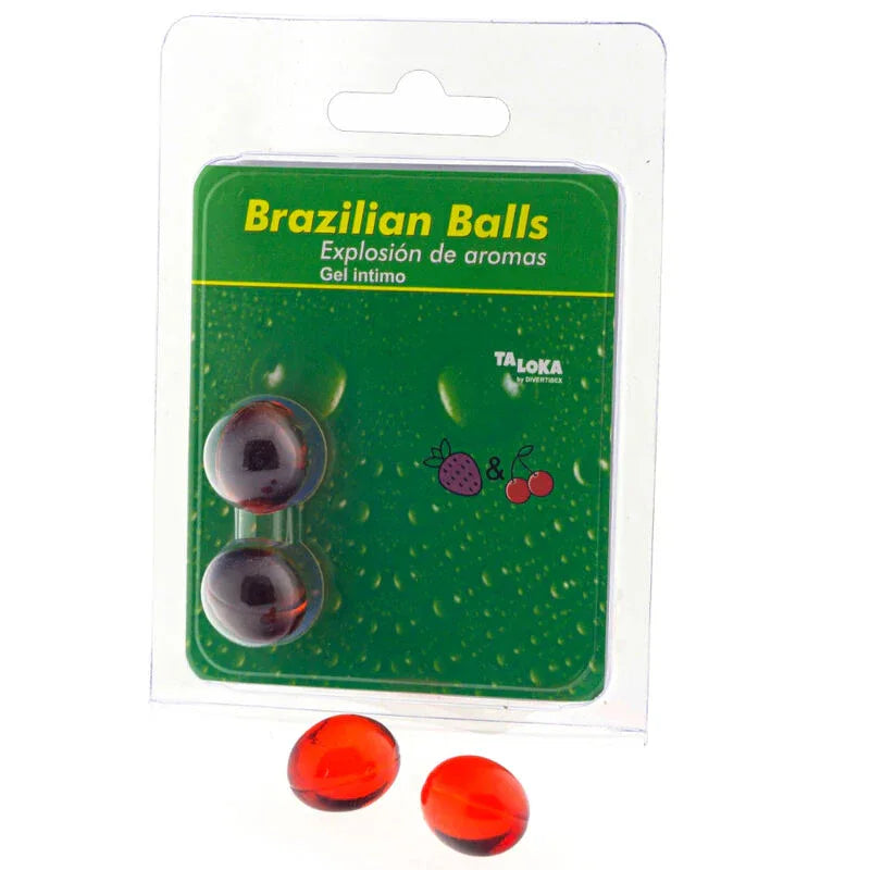 TALOKA - 2 BOULES BRÉSILIENNES GEL INTIME FRAISE & CERISE - Incandessens