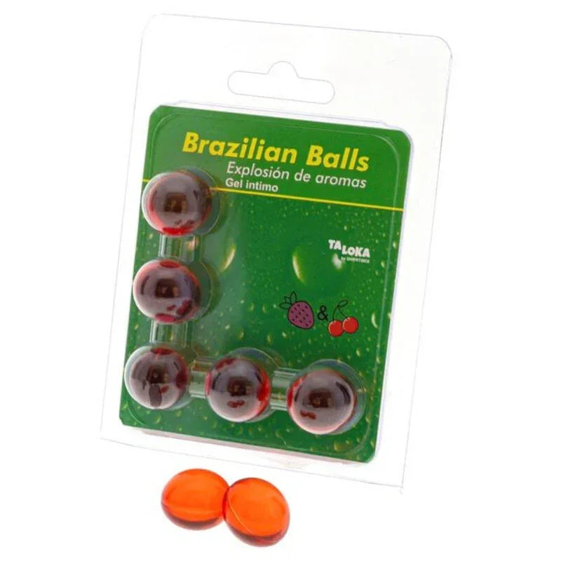 TALOKA - 5 BOULES BRÉSILIENNES GEL INTIME FRAISE & CERISE - Incandessens