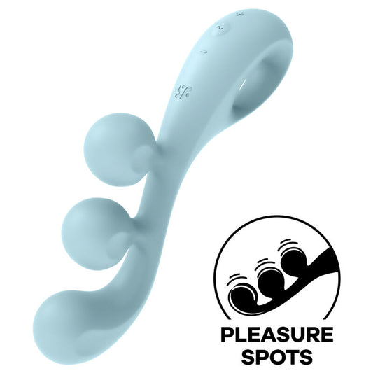 SATISFYER - STIMULATEUR MULTI TRI BALL 2 BLEU