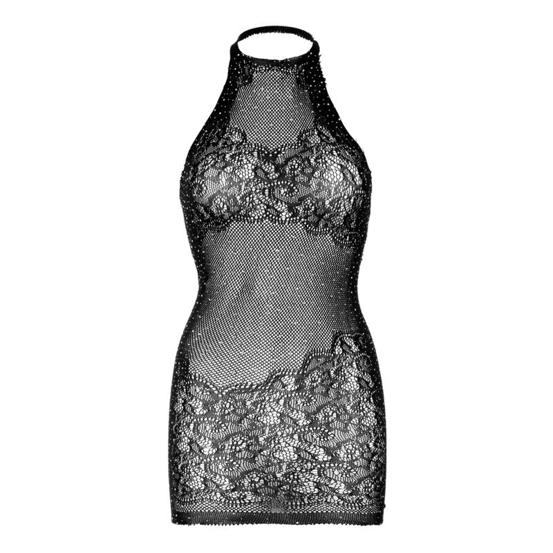 LEG AVENUE - RHINESTONE HALTER MINI ROBE TAILLE UNIQUE