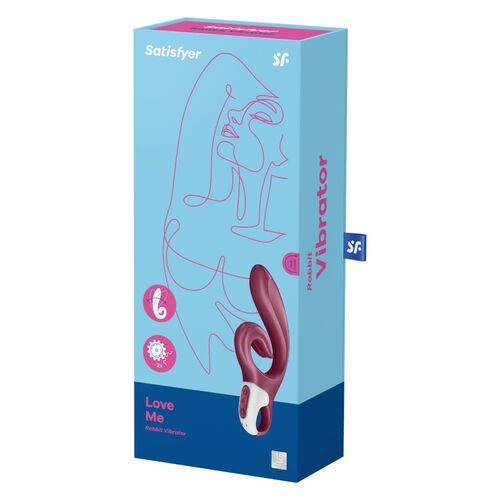 SATISFYER - LOVE ME RABBIT VIBROMASSEUR BLEU