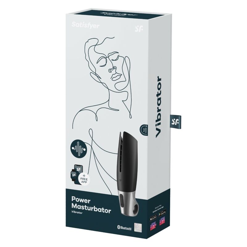 SATISFYER - MASTURBATEUR AUTOMATIQUE PUISSANT NOIR