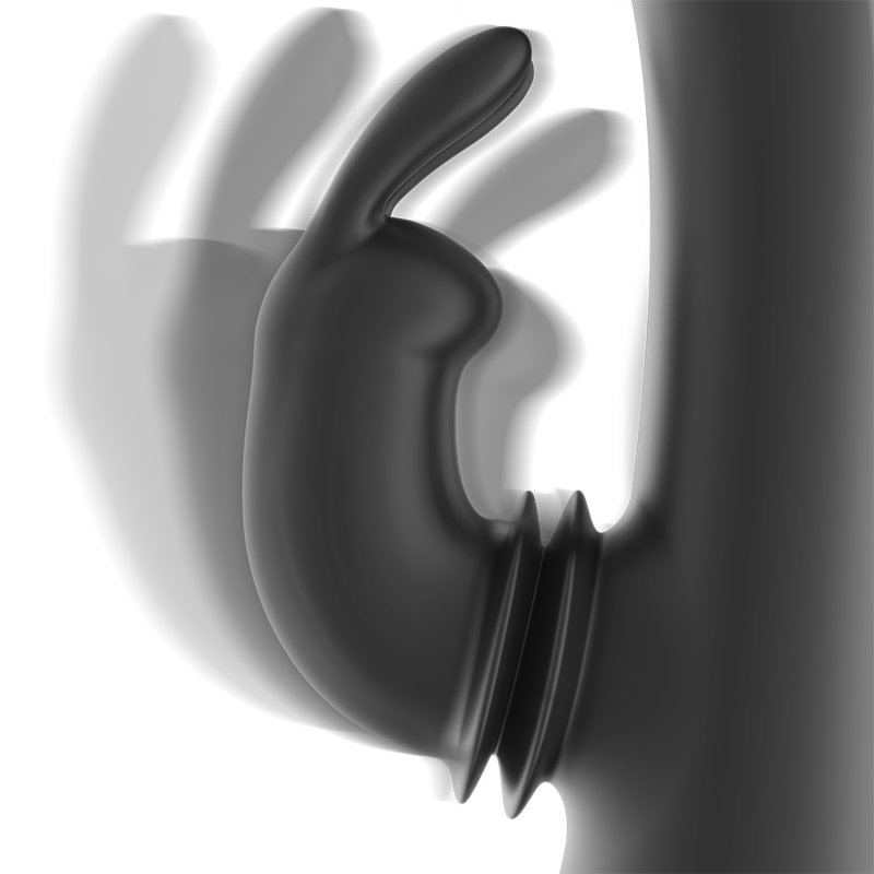 BLACK&SILVER - VIBROMASSEUR RECHARGEABLE EN SILICONE ADAM NOIR
