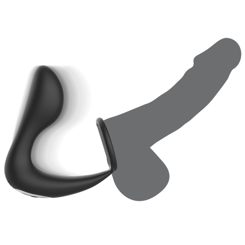 BLACK&SILVER - MASSEUR PROSTATIQUE ANAL RECHARGEABLE SILICONE NOIR