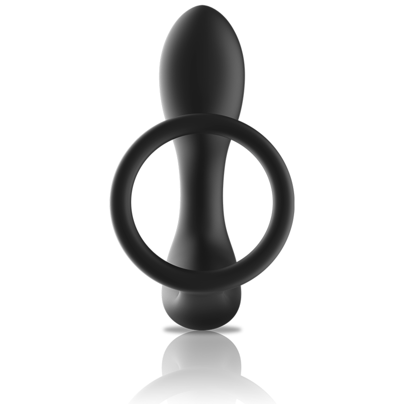 BLACK&SILVER - MASSEUR PROSTATIQUE ANAL RECHARGEABLE SILICONE NOIR