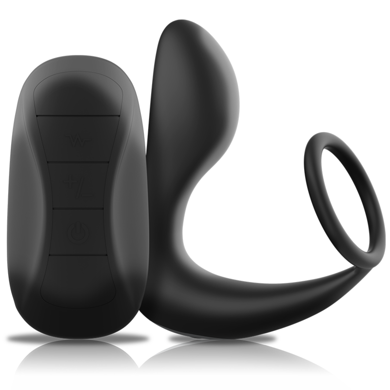 BLACK&SILVER - MASSEUR PROSTATIQUE ANAL RECHARGEABLE SILICONE NOIR