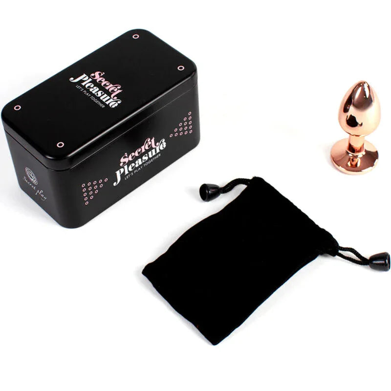 SECRETPLAY - PLUG ANAL EN MÉTAL OR ROSE PETITE TAILLE 7 CM - Incandessens