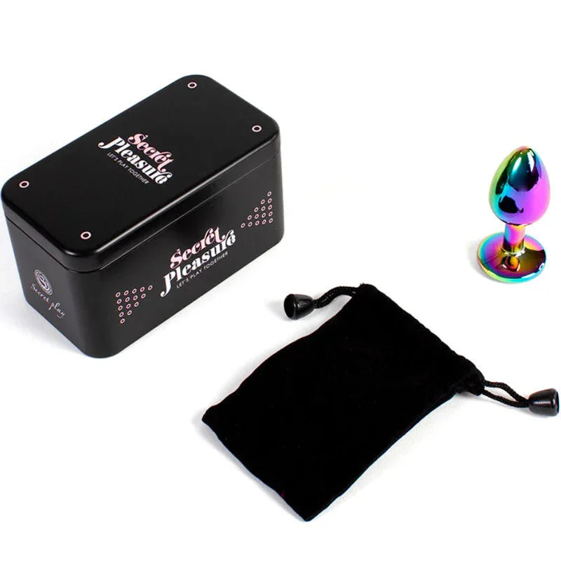 SECRETPLAY - PLUG ANAL EN MÉTAL ARC-EN-CIEL PETITE TAILLE 7 CM - Incandessens