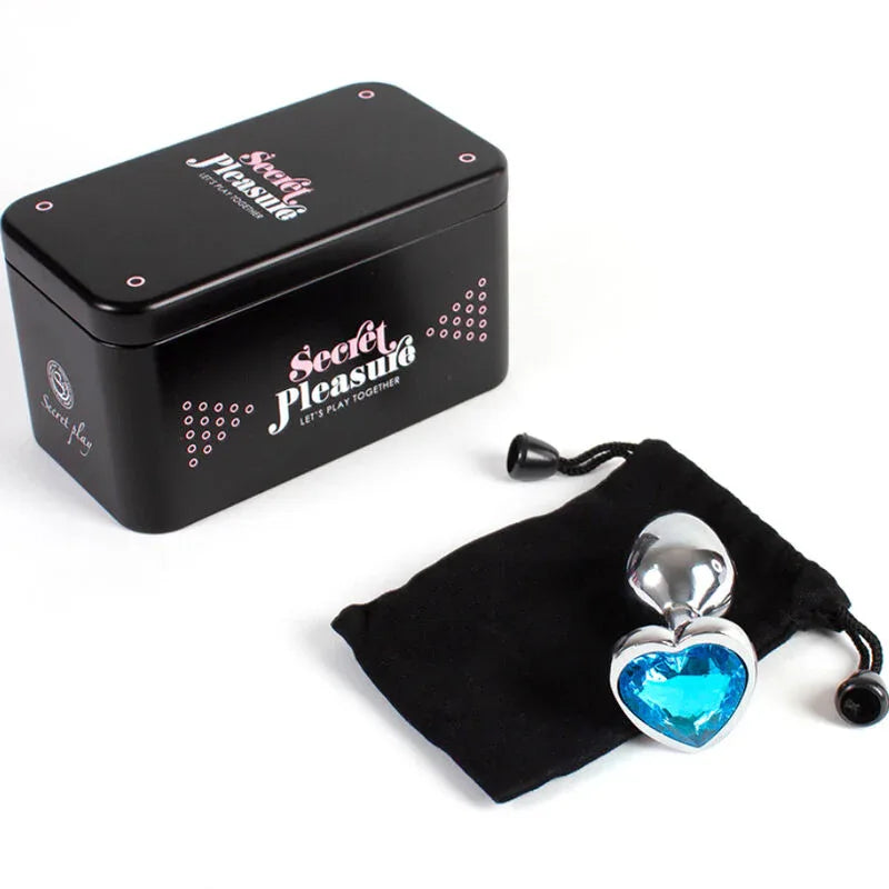 SECRETPLAY - PLUG ANAL EN MÉTAL COEUR BLEU PETITE TAILLE 7 CM - Incandessens