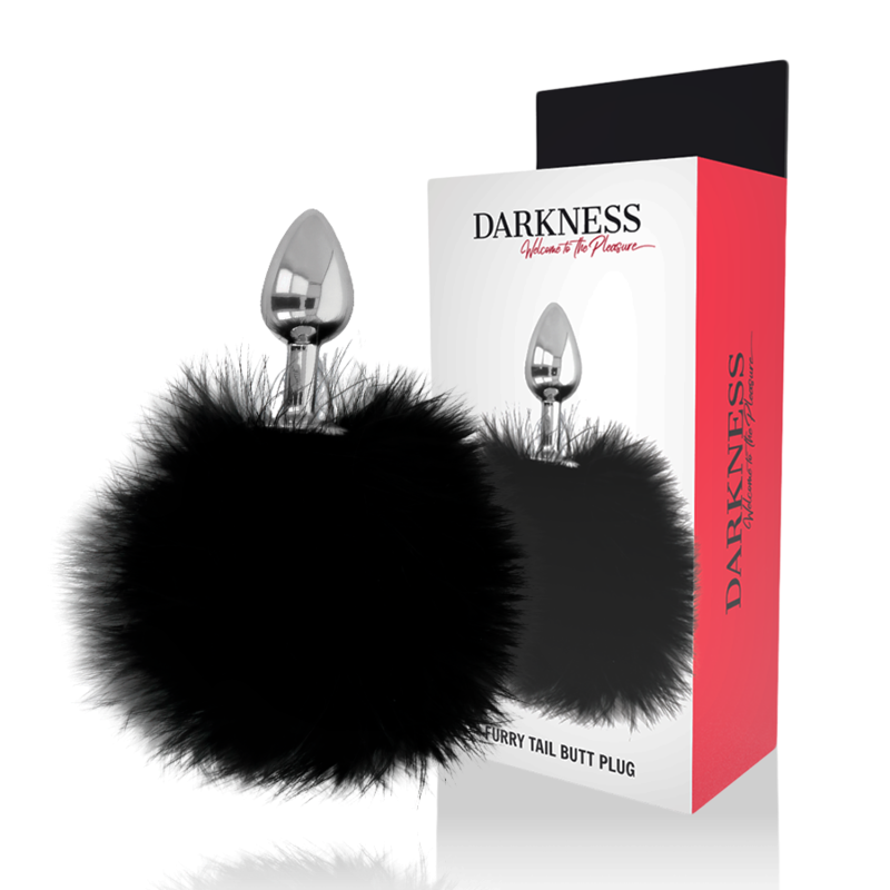 DARKNESS - PLUG ANAL AVEC QUEUE NOIR 7 CM