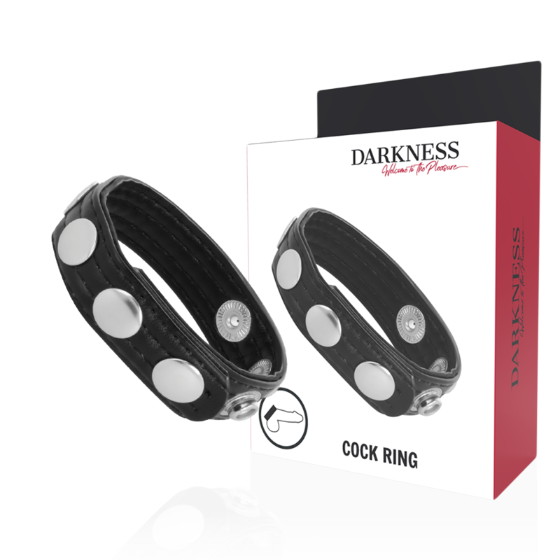 DARKNESS - ANNEAU COCKRING EN CUIR