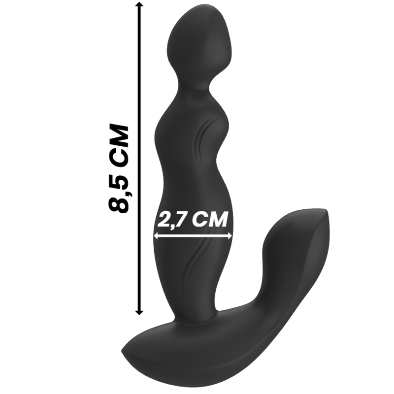 BLACK&SILVER - PLUG ANAL SILICONE CORA TELECOMMANDE