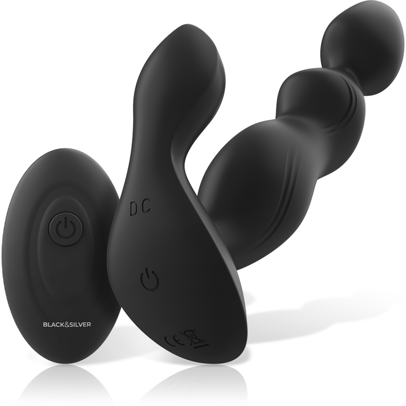 BLACK&SILVER - PLUG ANAL SILICONE CORA TELECOMMANDE