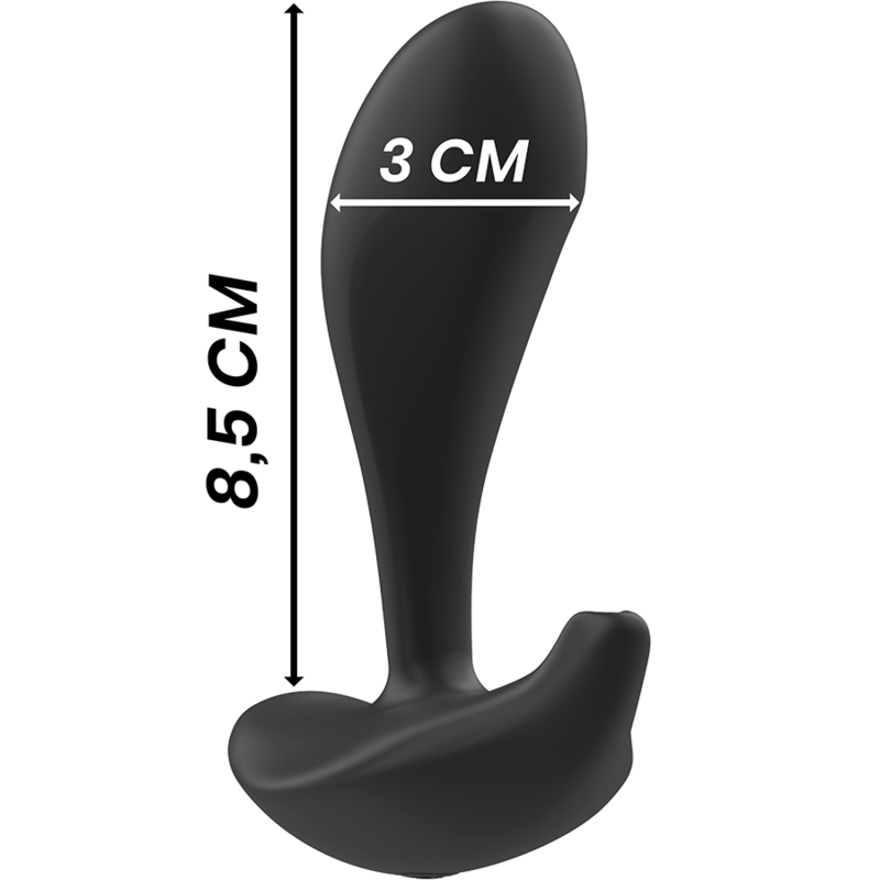 BLACK&SILVER - PLUG ANAL DWAYNE TÉLÉCOMMANDE EN SILICONE