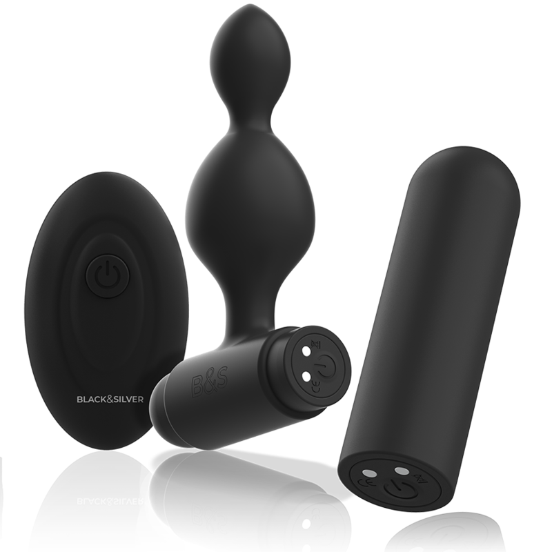BLACK&SILVER TUCKER – PLUG ANAL VIBRANT TÉLÉCOMMANDÉ PUISSANT ET DISCRET