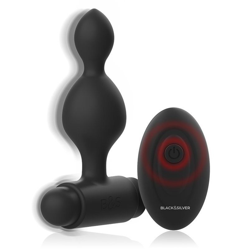 BLACK&SILVER TUCKER – PLUG ANAL VIBRANT TÉLÉCOMMANDÉ PUISSANT ET DISCRET