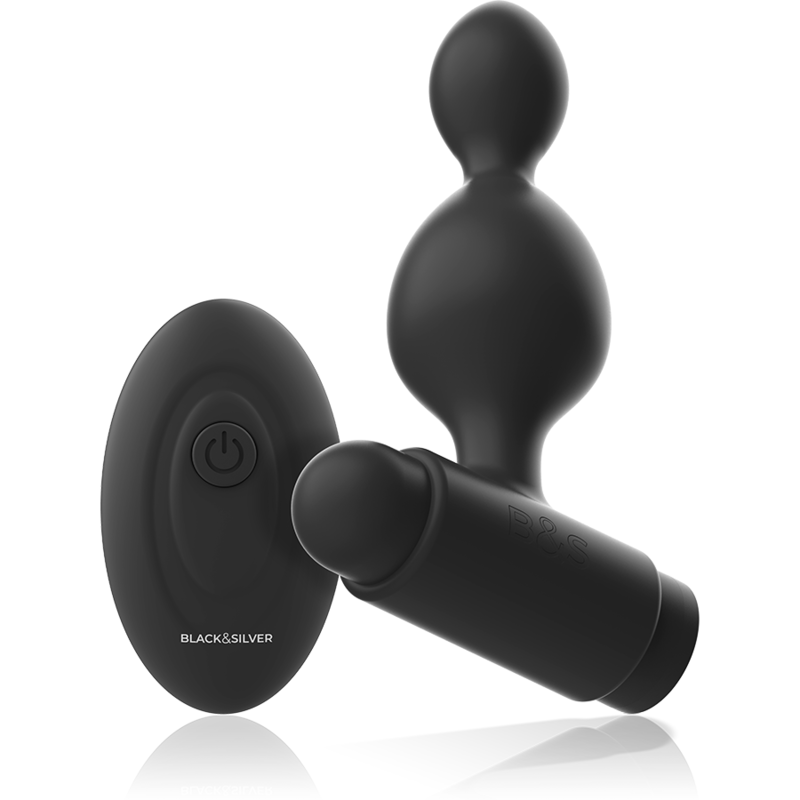 BLACK&SILVER TUCKER – PLUG ANAL VIBRANT TÉLÉCOMMANDÉ PUISSANT ET DISCRET