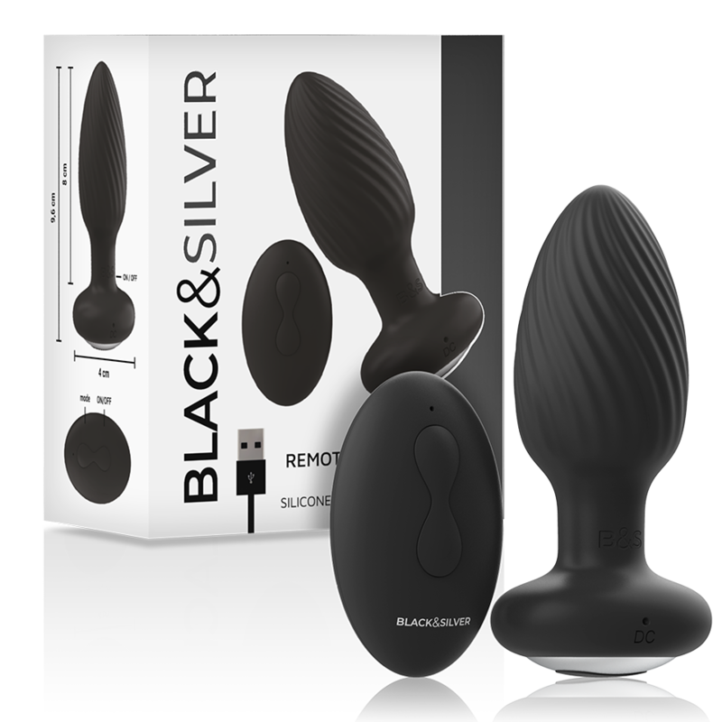 BLACK&SILVER - PLUG ANAL DU ROTATIF EN SILICONE WELLS PLUG