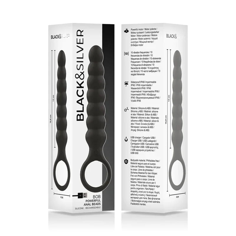BLACK&SILVER - DILATATEUR ANAL PUISSANT EN SILICONE BOB - Incandessens