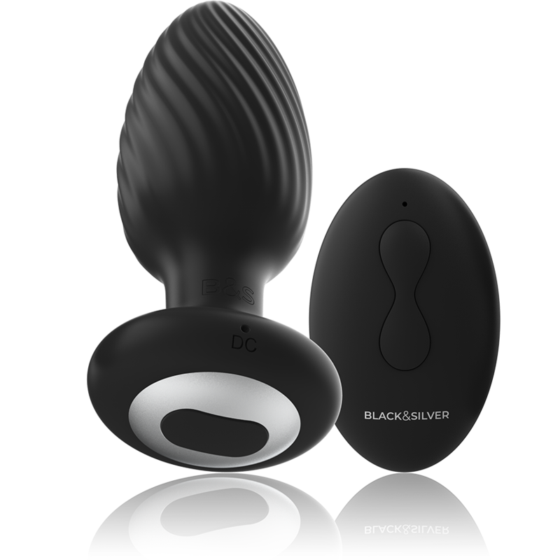 BLACK&SILVER - PLUG ANAL DU ROTATIF EN SILICONE WELLS PLUG