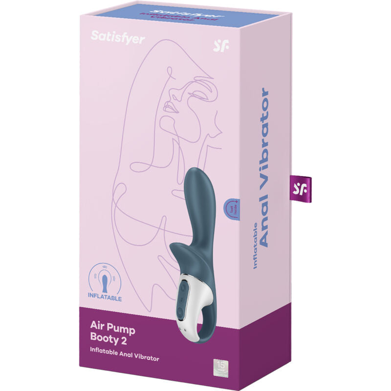 SATISFYER - AIR POMPE BOOTY 2 GRIS FONCÉ