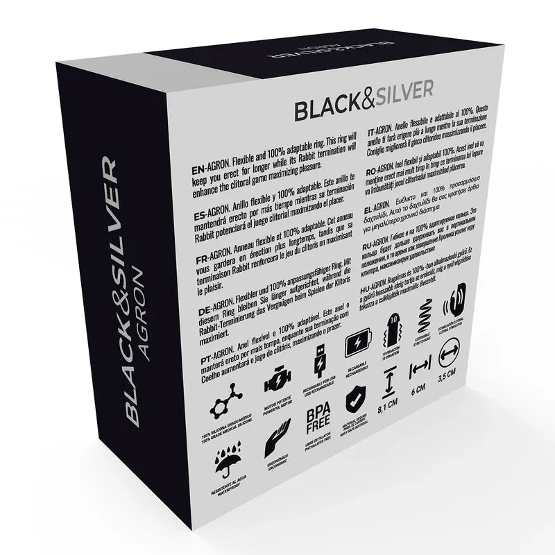 BLACK&SILVER - ANNEAU VIBRANT AGRON 2.0 - Incandessens