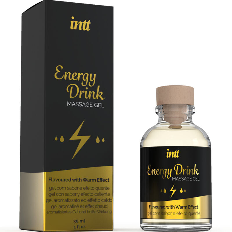 INTT MASSAGE & ORAL SEX - GEL DE MASSAGE ENERGY DRINK EFFET CHAUFFANT