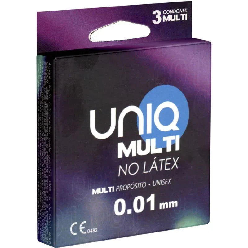 UNIQ - MULTI PRÉSERVATIFS SANS LATEX 3 UNITÉS - Incandessens